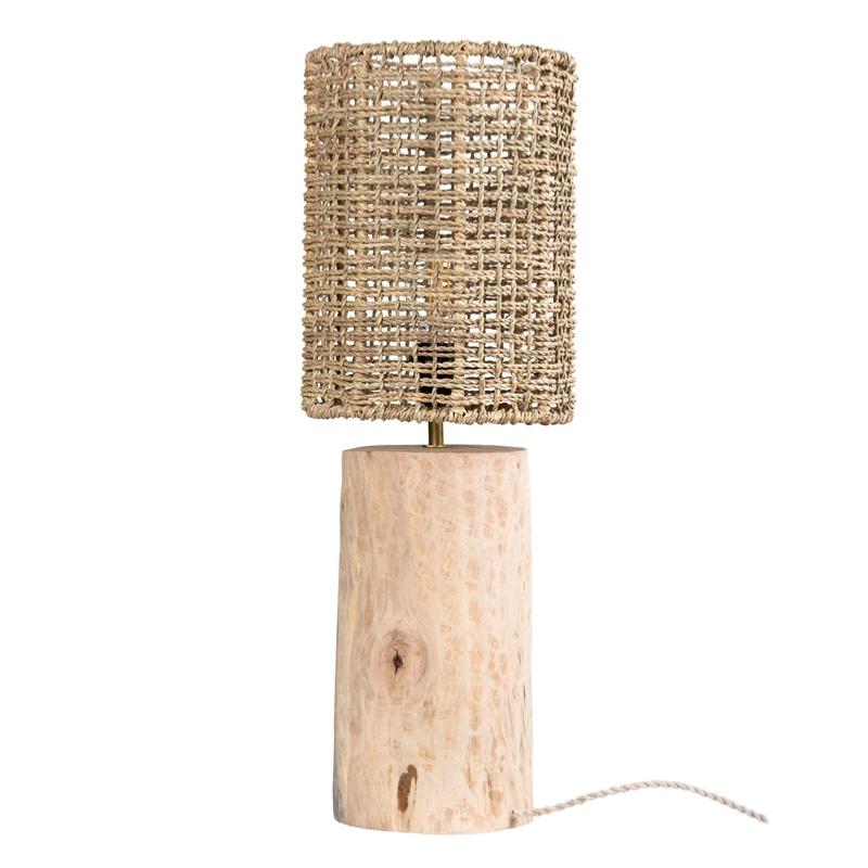 Lampe à Poser - Bois Noyer et Corde COSEI