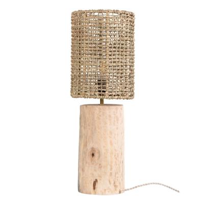 Lampe à Poser - Bois Noyer et Corde COSEI