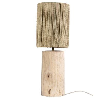 Lampe à Poser - Bois Noyer et Corde